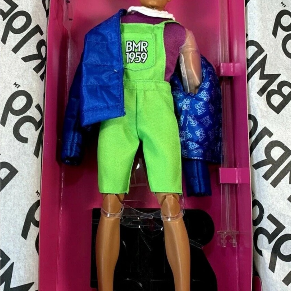 BMR1959 Barbie Doll in Blue Jacket and Green Outfit - Picture 7 of 10